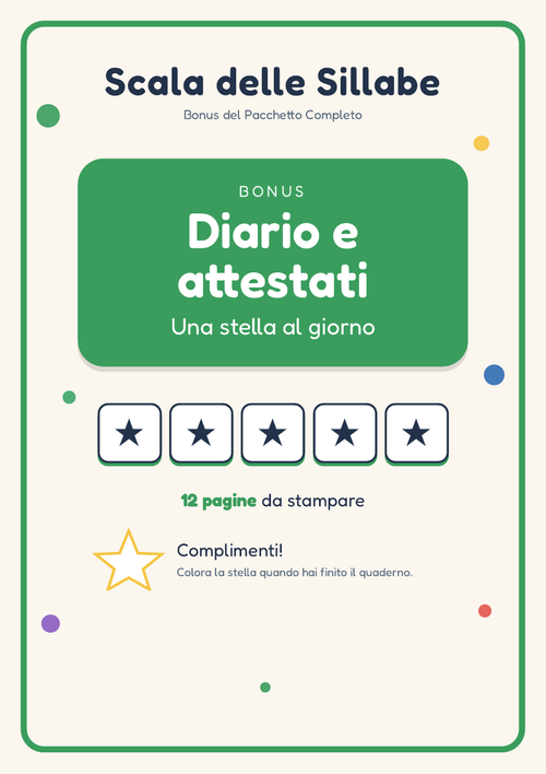 Copertina bonus Diario e attestati