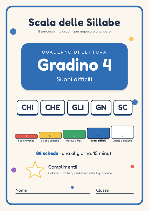 Quaderno di lettura Gradino 4: Suoni difficili